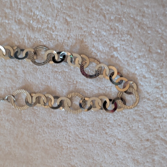 Paparazzi Silver Disc Chain Necklace And Earrings Set New - Picture 2 of 3